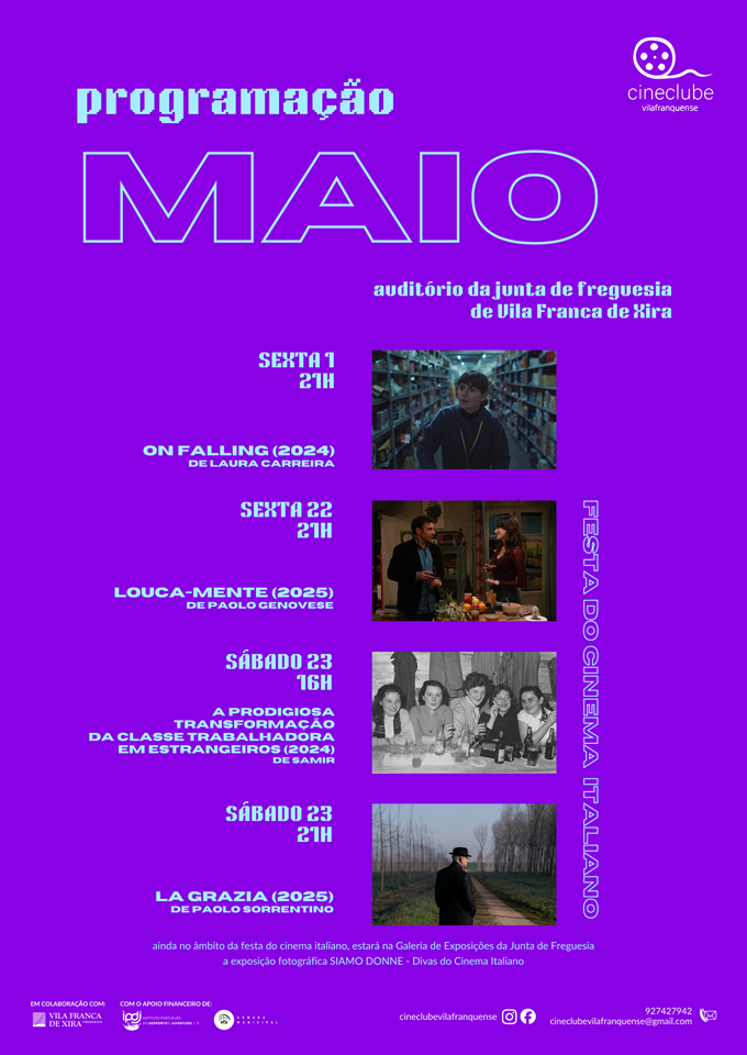 Cartaz: Programação de Maio - Cineclube Vilafranquense