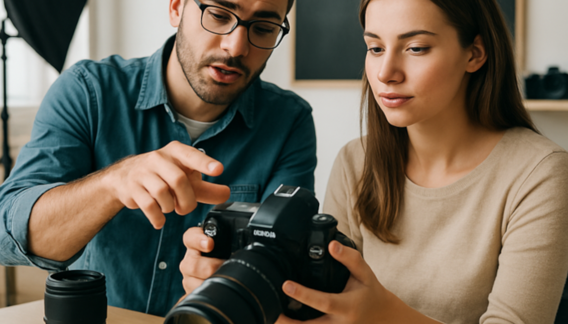 Cartaz: Biblioteca Municipal recebe sessão prática de fotografia a 9 de maio