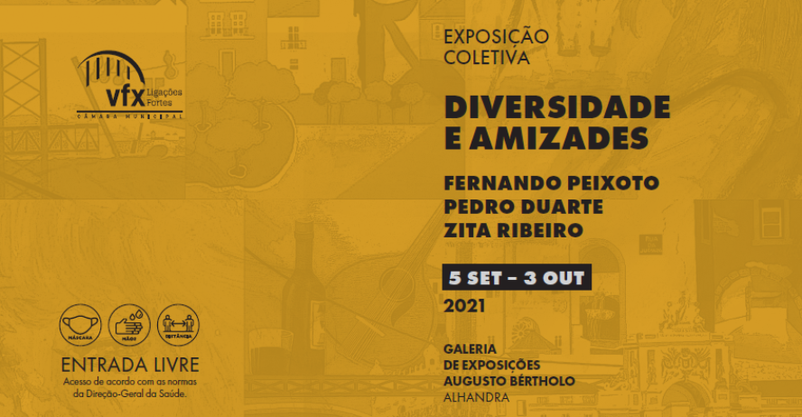 Exposição 'Diversidades e Amizades' apresenta obras de Fernando Peixoto, Pedro Duarte e Zita Ribeiro