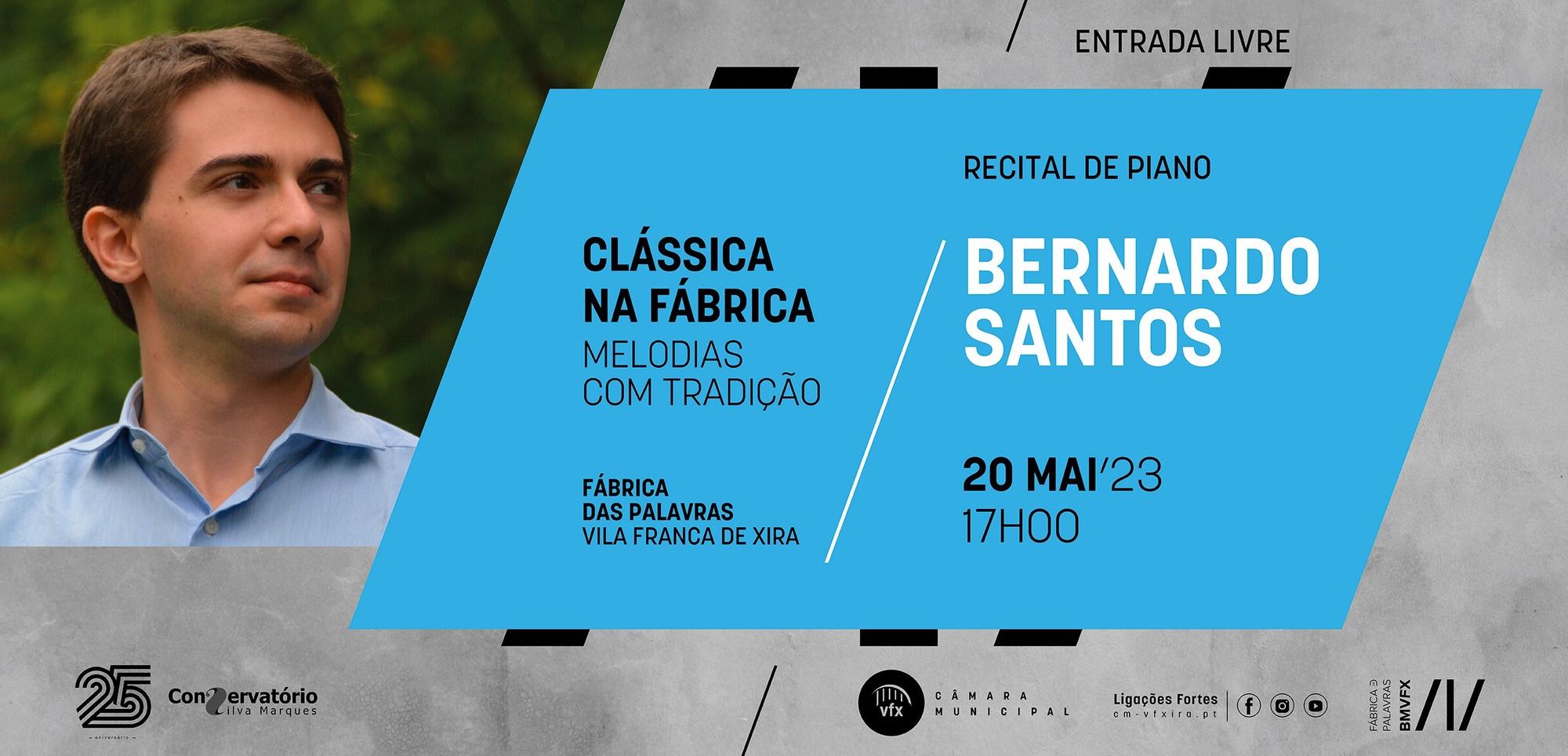 Pianista português apresenta recital na Fábrica