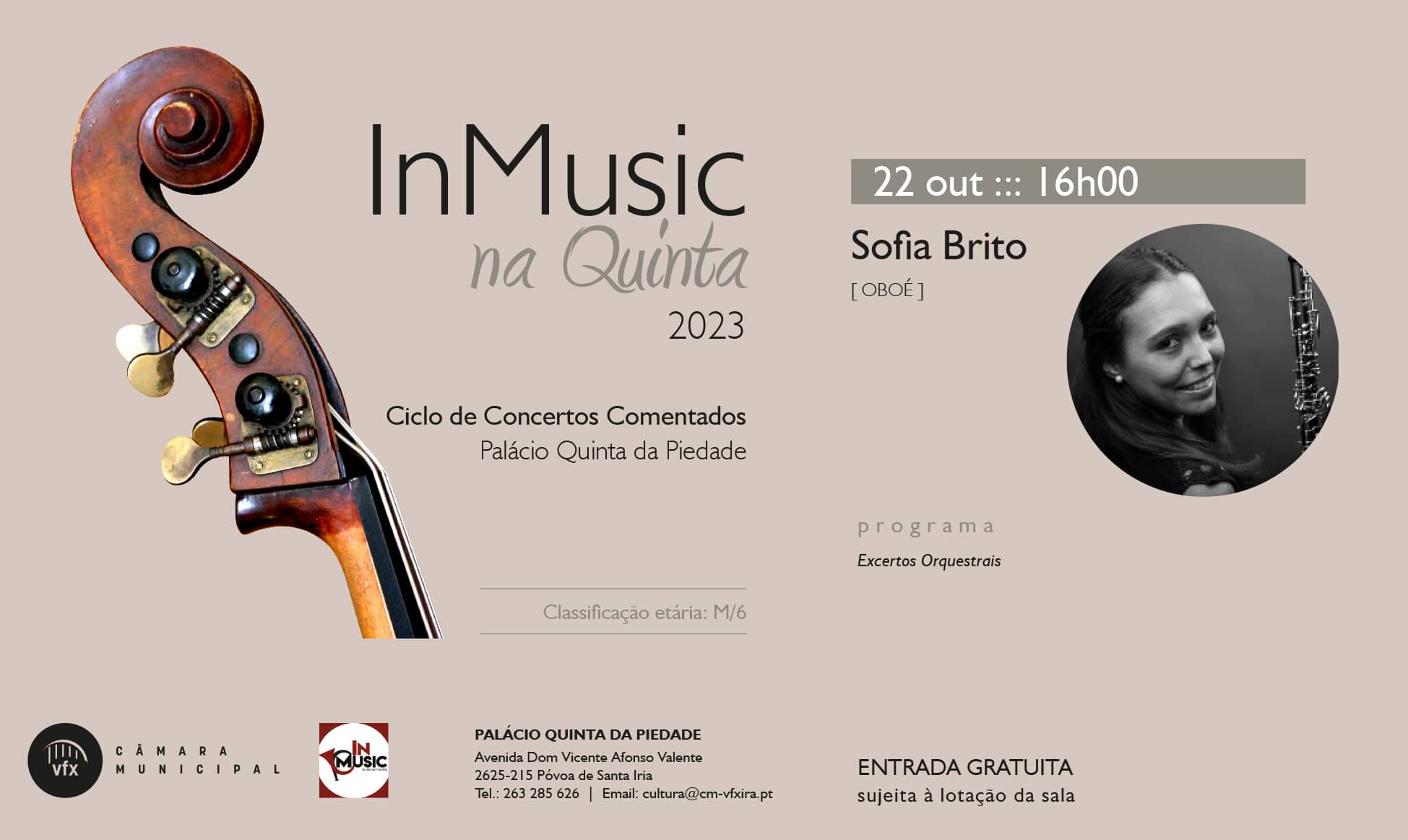 InMusic na Quinta - Sofia Brito no oboé