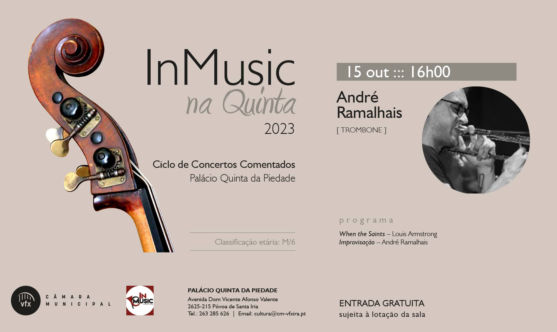 InMusic na Quinta - André Ramalhais no trombone
