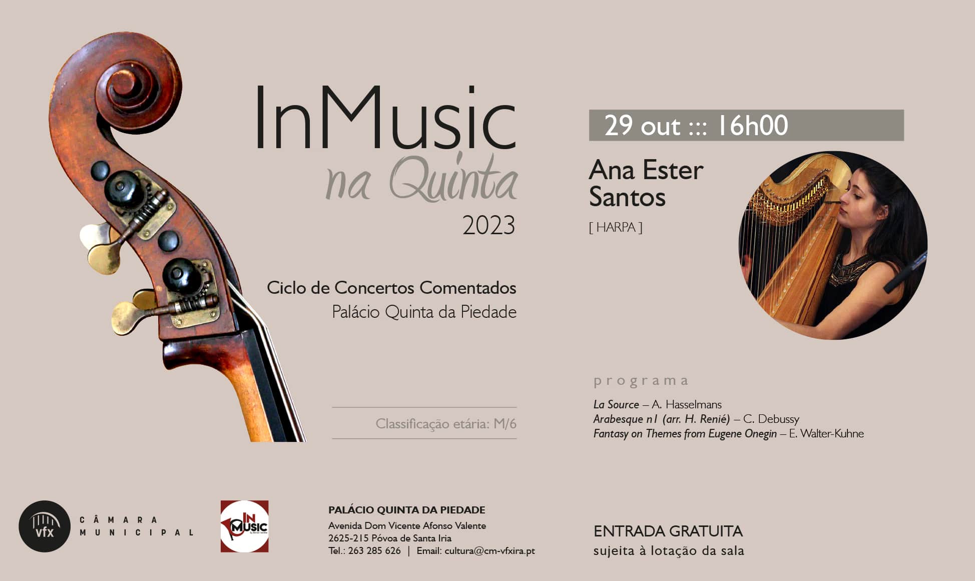 InMusic na Quinta - Ana Ester Santos na harpa