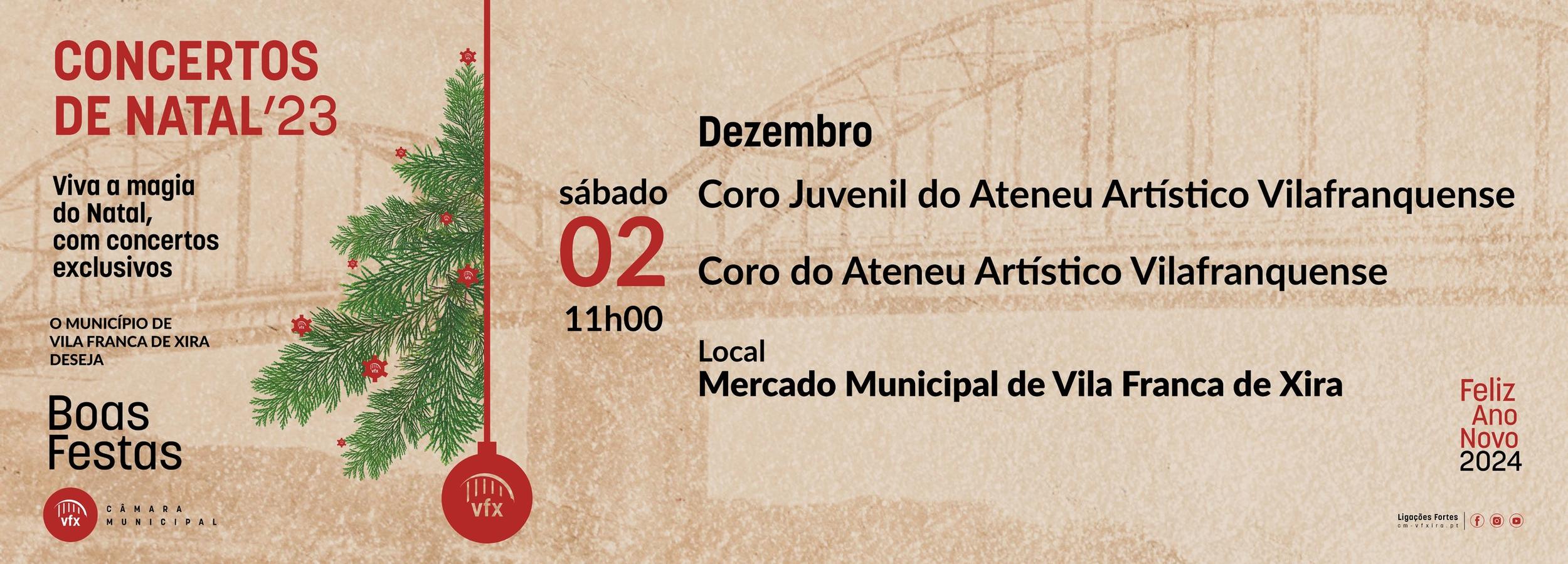 Concertos de Natal únicos em locais emblemáticos do Concelho