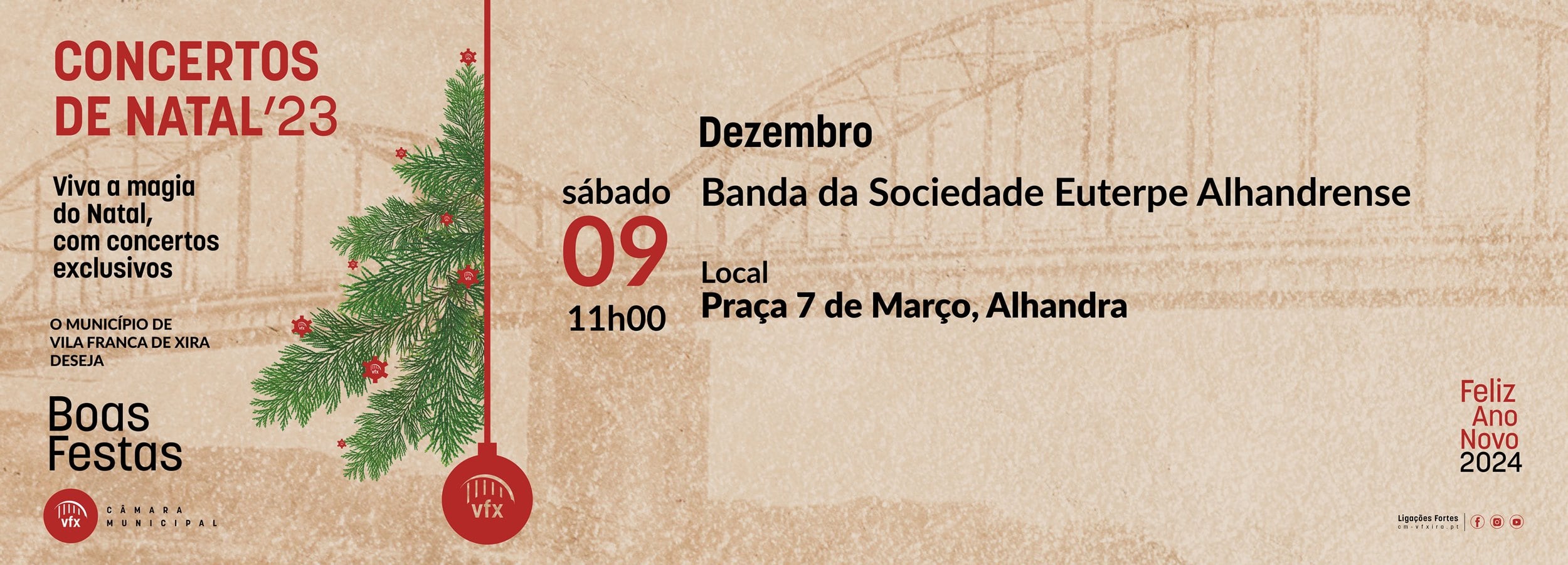 Concertos de Natal únicos em locais emblemáticos do Concelho
