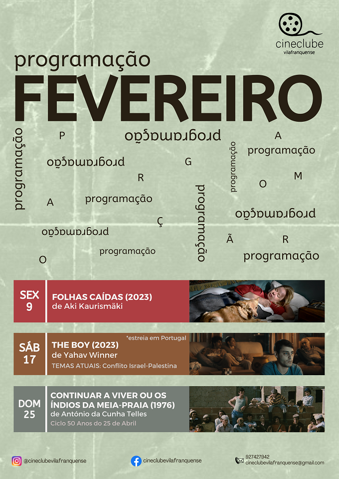 Programação de Fevereiro - Cineclube Vilafranquense