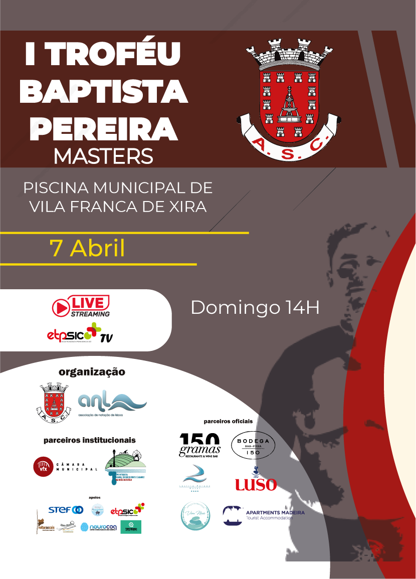 Vila Franca de Xira acolhe o I Torneio Baptista Pereira de Natação Pura Masters 