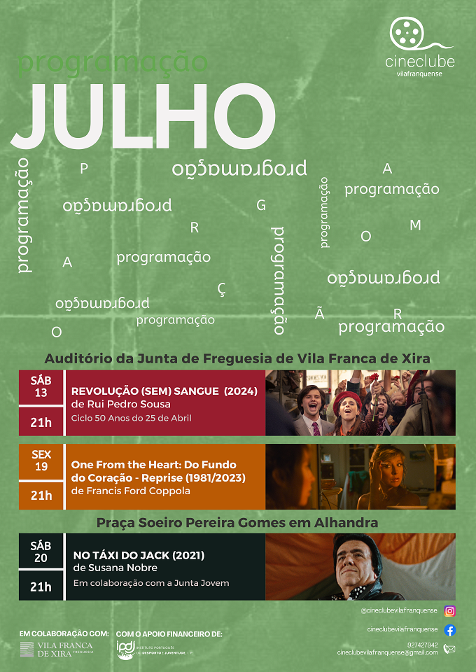 Programação de julho - Cineclube Vilafranquense