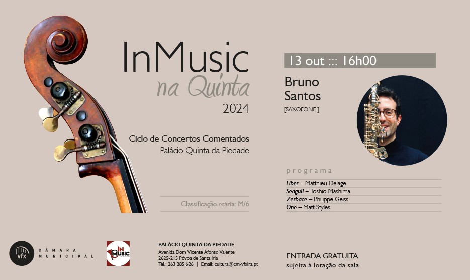 Ciclo de concertos comentados "In Music na Quinta '24" no Palácio da Quinta da Piedade