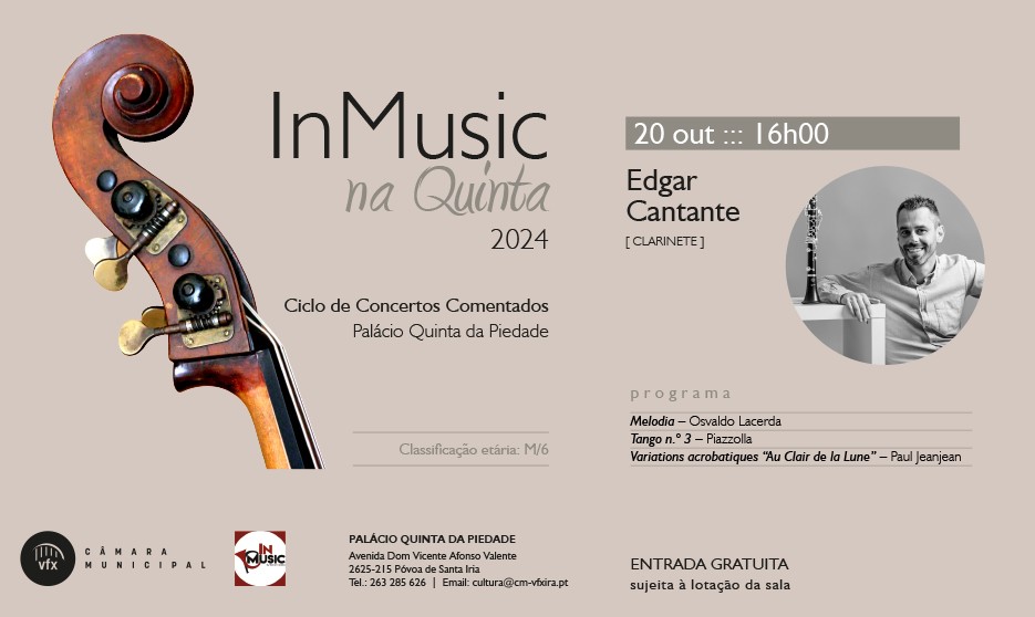 Ciclo de concertos comentados "In Music na Quinta '24" no Palácio da Quinta da Piedade