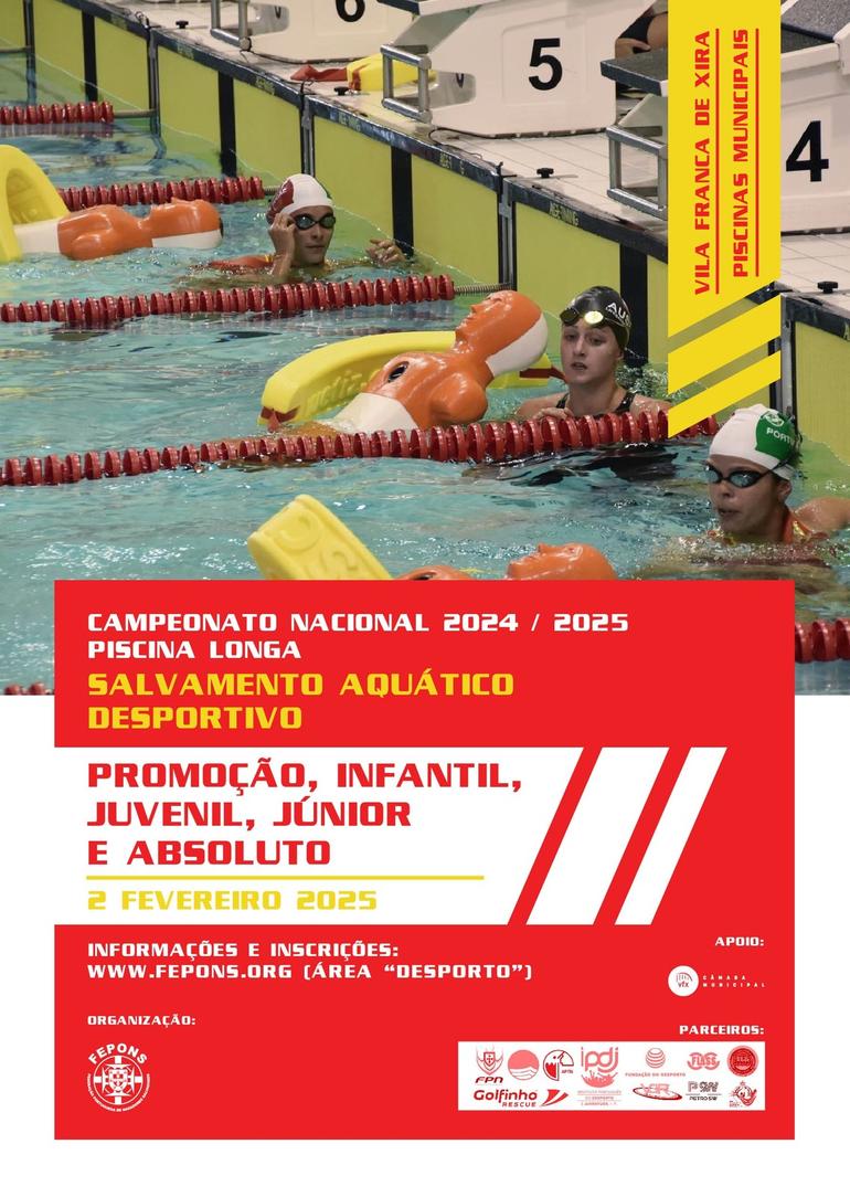 Município de Vila Franca de Xira acolhe  o Campeonato Nacional de Piscina Longa de Salvamento Aqu...