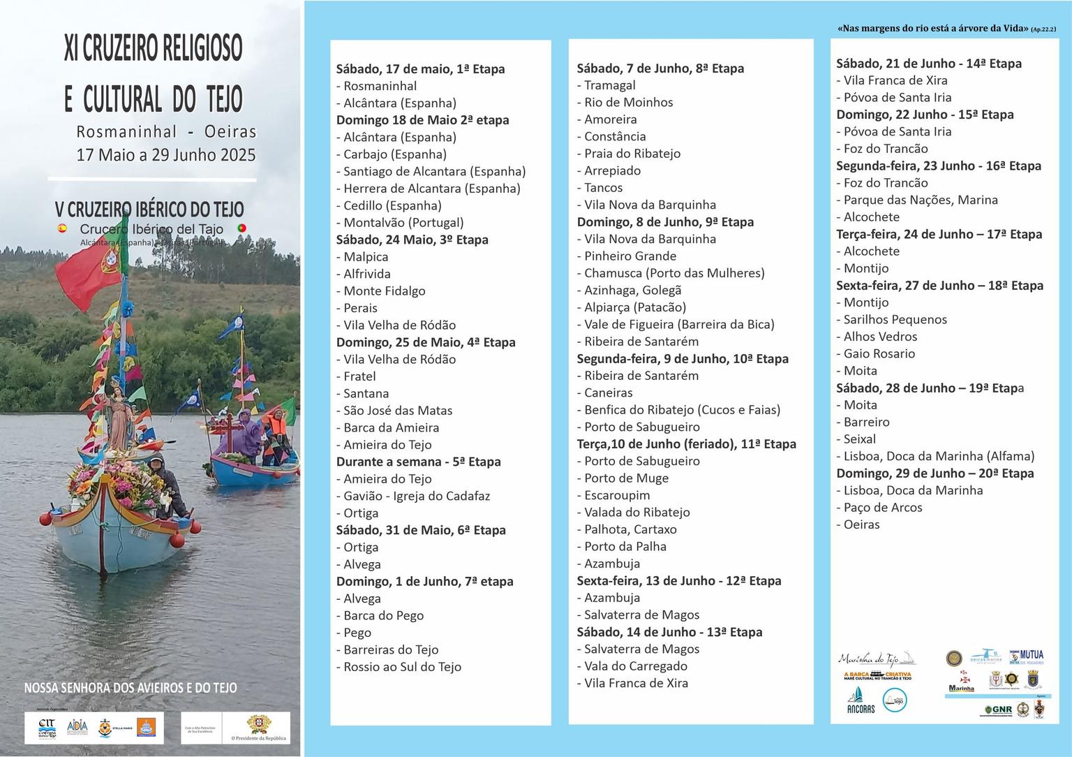 Cruzeiro Religioso e Cultural do Tejo une comunidades ribeirinhas