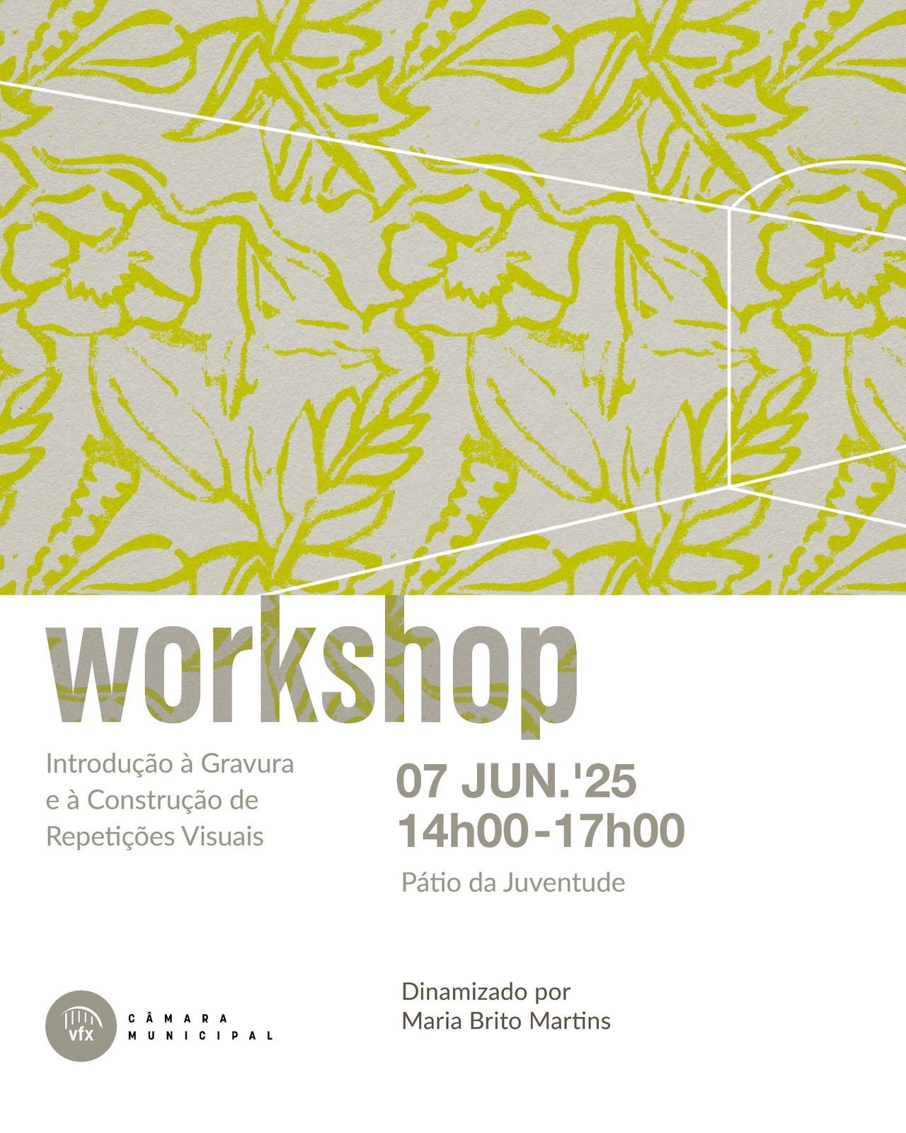 Workshop de introdução à gravura desafia participantes a explorar a construção de repetições visuais