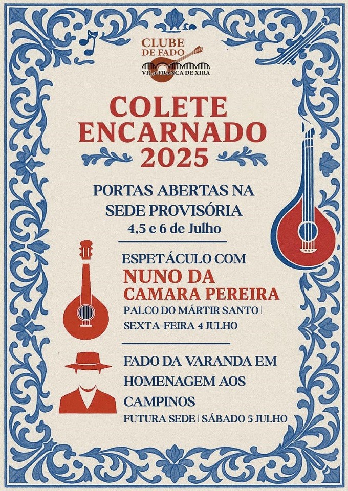 Colete Encarnado 2025 - Clube de Fado Vila Franca de Xira