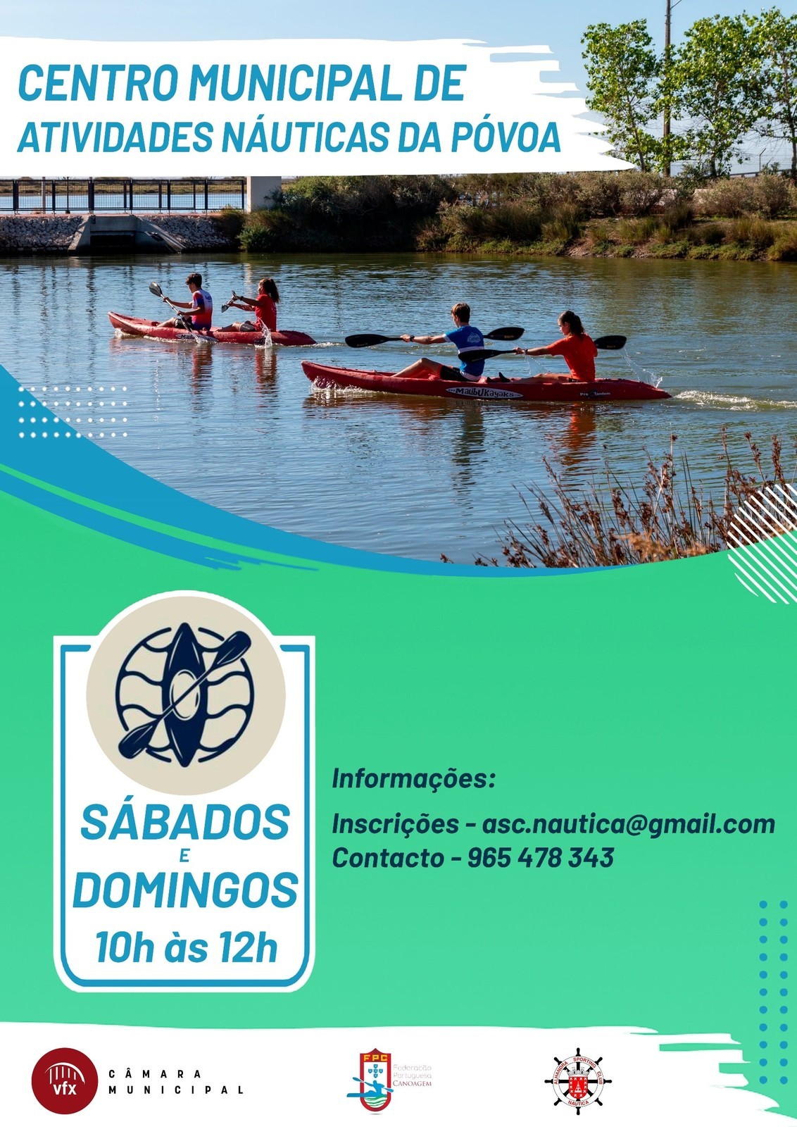 Centro Municipal de Atividades Náuticas da Póvoa promove Escola de Canoagem