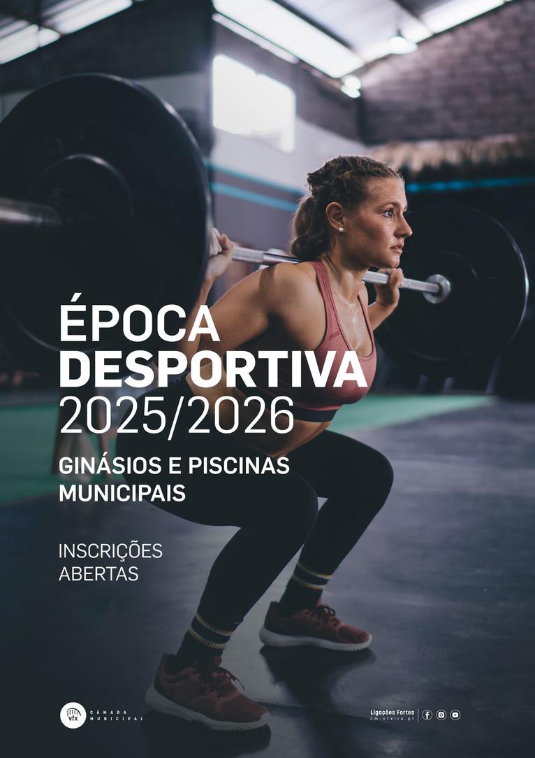 Inscrições para a época desportiva 2025/2026 nos ginásios e piscinas municipais