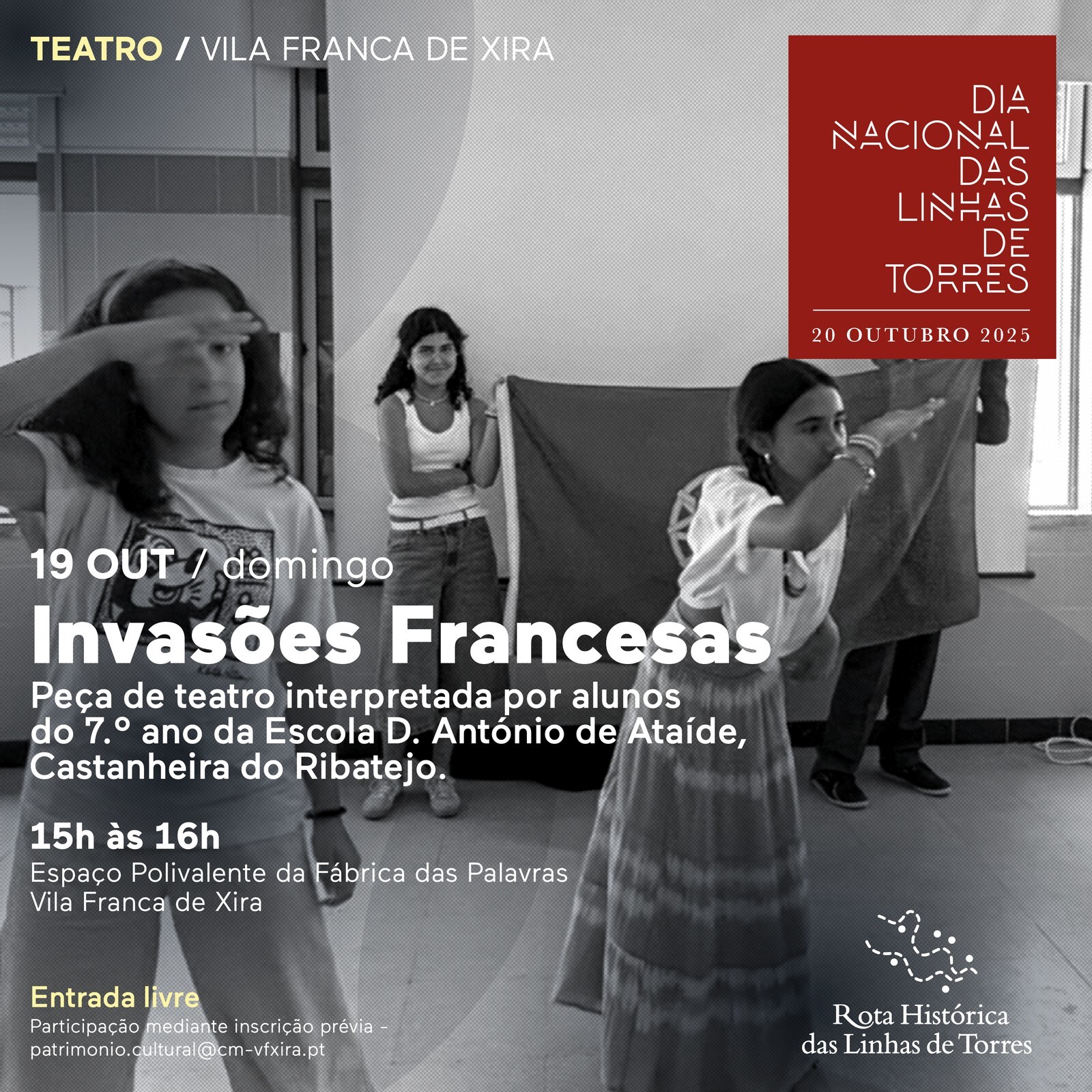 Apresentação teatral sobre invasões francesas 