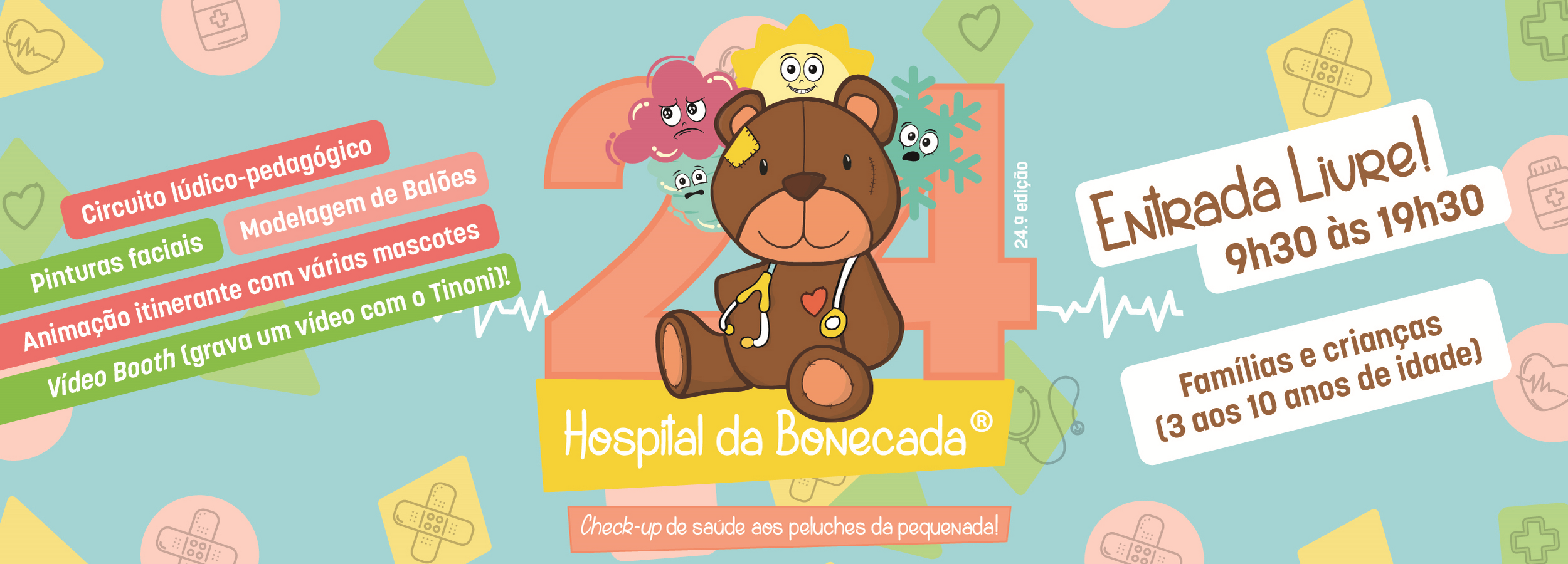 Pavilhão Multiusos vai estar aberto para tratar da saúde aos peluches da pequenada