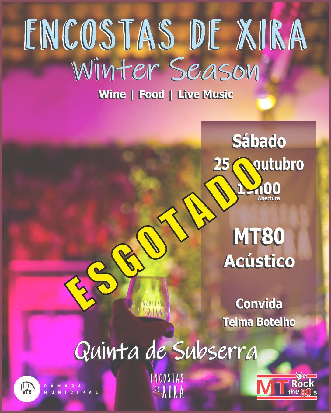 [ESGOTADO] Vinhos, petiscos e música ao vivo - “Encostas de Xira - Winter Season”