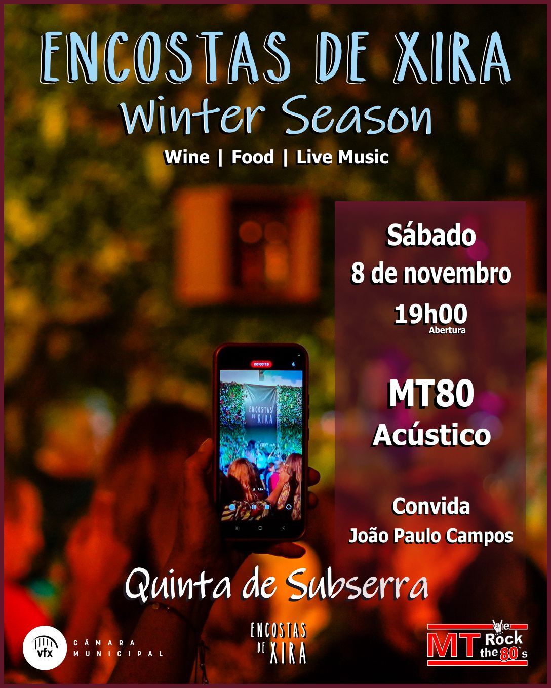 Vinhos, petiscos e música ao vivo - “Encostas de Xira - Winter Season”