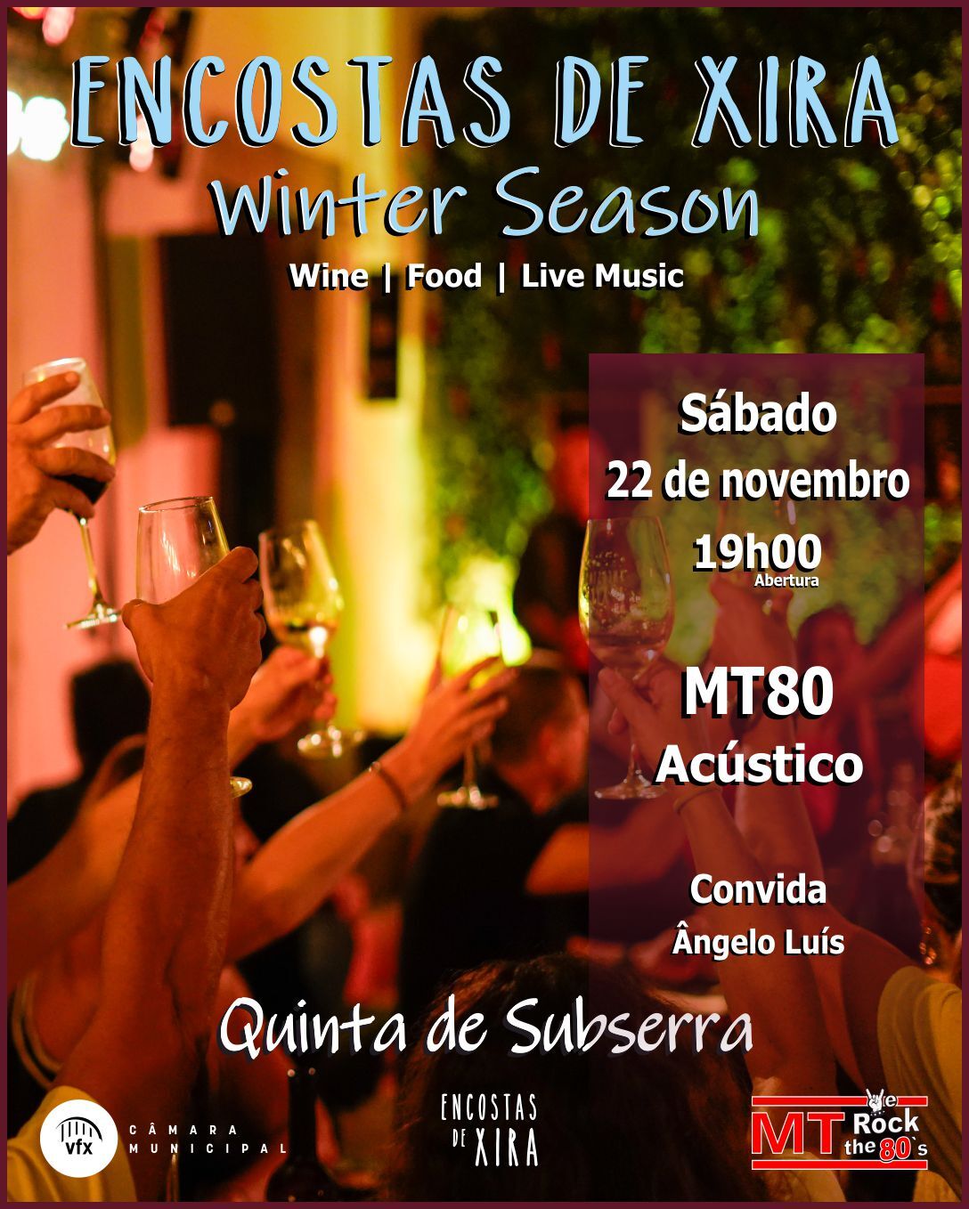 Vinhos, petiscos e música ao vivo - “Encostas de Xira - Winter Season”