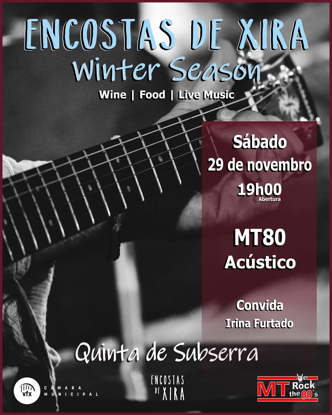Vinhos, petiscos e música ao vivo - “Encostas de Xira - Winter Season”