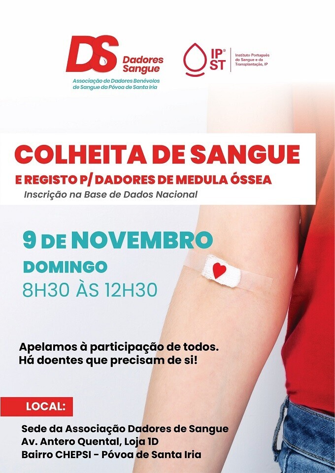 Colheita de Sangue e Registo para Dadores de Medula Óssea